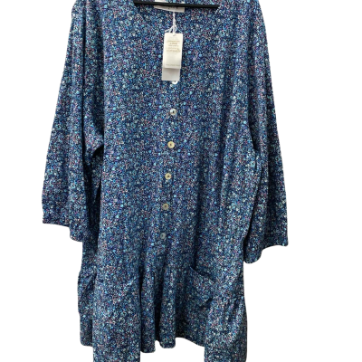 Virtuelle Womens  Size XL Babydoll Dress Blue / Floral 