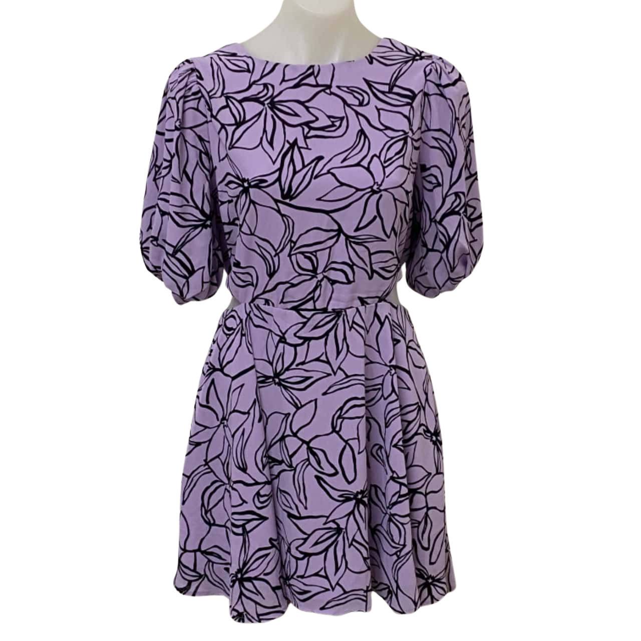 Tussah Womens Size 12 Casual Black / Purple Dress (s)