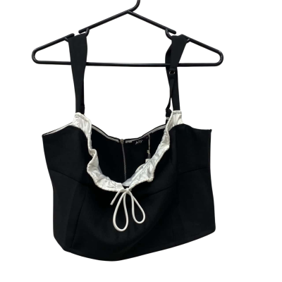 Ally Fashion Women's - Cropped Top - Black  / White - Size 16 / XL - NEW