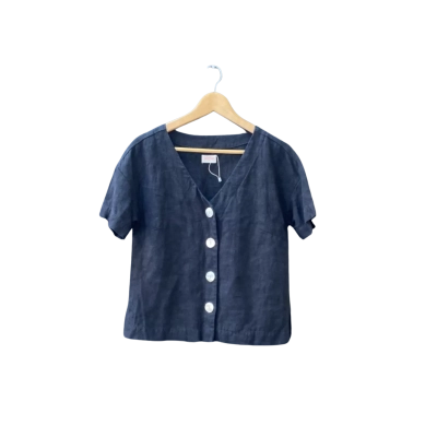 Gorman Size 8 Short Sleeve Shirt Black 