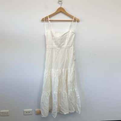Bardot Orchid White Lokita Midi Dress  Size 8 / S 