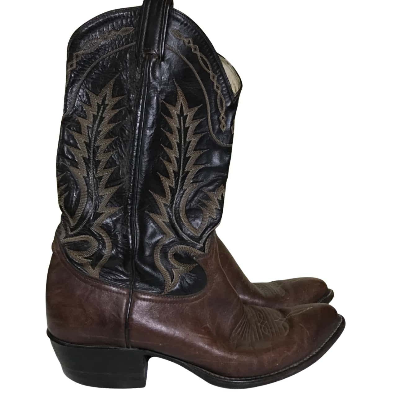 Vintage Tony Lama Brown Leather Country & Western Style Boots Men's