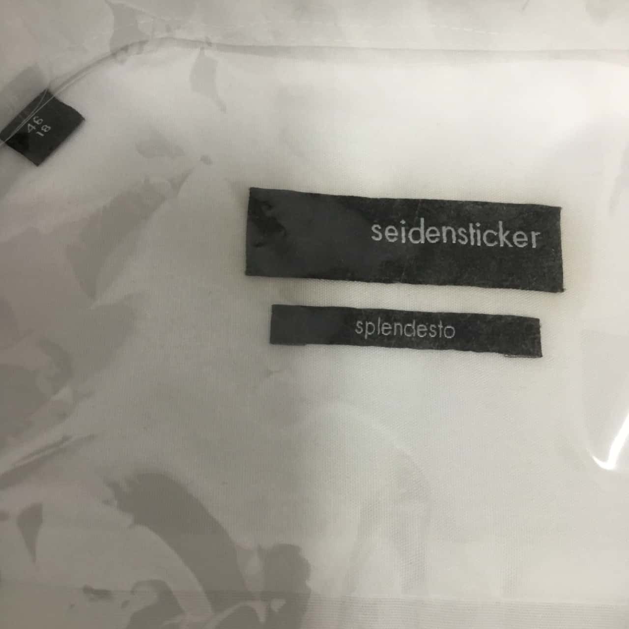 Seidensicker Size 46 Long Sleeve White Business Shirt