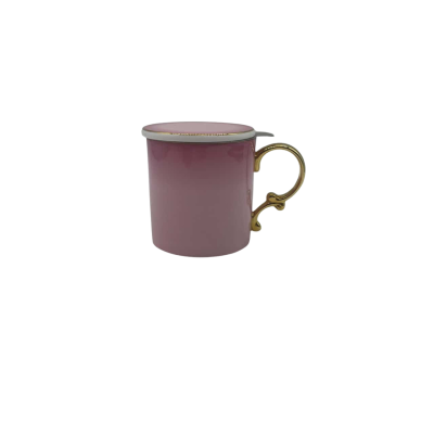 T2 Pink Mug with Strainer and Lid