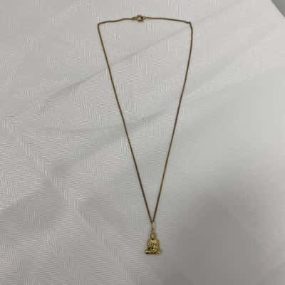  Unisex 375 Marked Buddha Pendant (Costume Jewellery Chain)