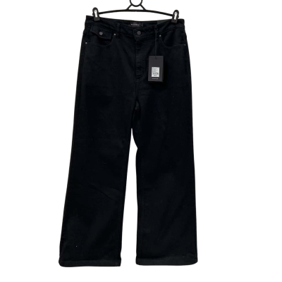 WITCHERY BLACK WIDE LEG JEANS. SIZE 14