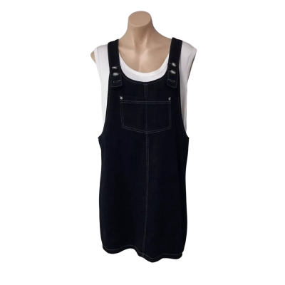 SBRN Womens  Size 14 Dark Blue Denim Overall Pinafore Dress 