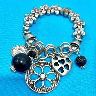 Boho Flower Charm Bracelet 