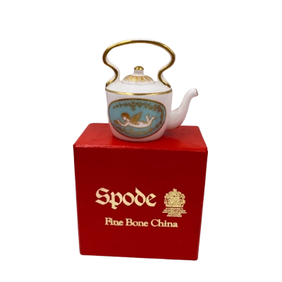 Spode Fine Bone China - Miniature Coffee pot with cherub 