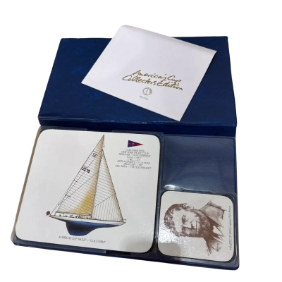  VINTAGE AMERICA'S  1851-1983 COLLECTORS EDITION PLACEMAT/COASTER SET