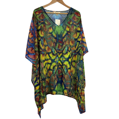 Brand New - beme - Womens Tropical Print Kaftan - Size L/XL - Multicoloured (RRP $39.99)