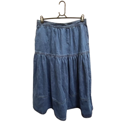 Piper Womens  Size 14 A-Line Skirt Blue 