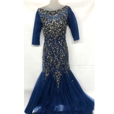  Womens  Size 12 Formal Dress / Short Sleeve Dress  Blue 