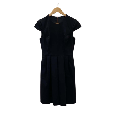 Cue Womens  Size 8 Short Sleeve Dress  Black  