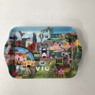 LaLaLand small  melamine Tray- 21cm vic aust by Marilo Manzini 