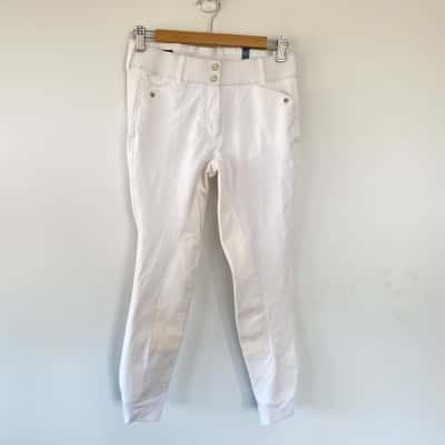 ARIAT White Heritage Elite Full Seat Breeches Pants Size 22R  / 34