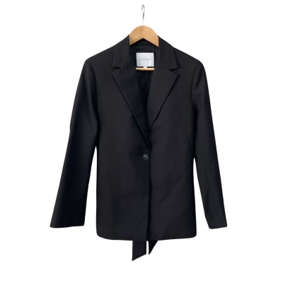 Witchery Womens  Size 8 Blazer with Back Cutout Black  