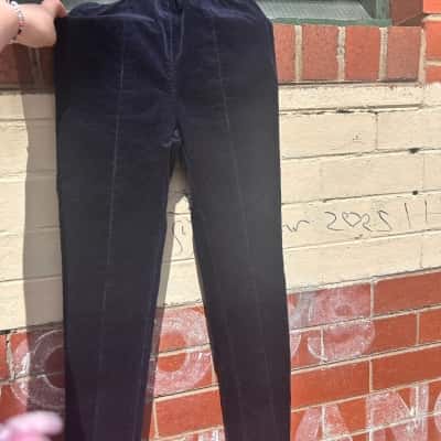 Cable Melbourne "Navy Velvet Legging Pants" Size 6  