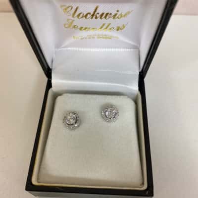 925 Sterling Silver Cubic Zirconia Earrings 