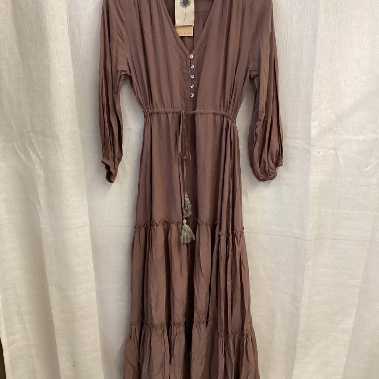 Label of Love Womens Size M Maxi Dress Brown(s)