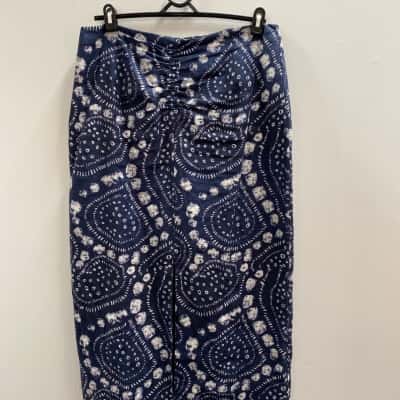 Morrison Womens  Size 4 Lined Midi Skirt Navy Blue 
