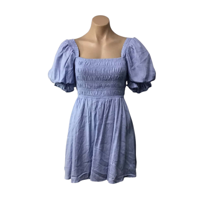 Princess Polly Womens Size 6 Pale Blue Short Sleeve Mini Dress (new)