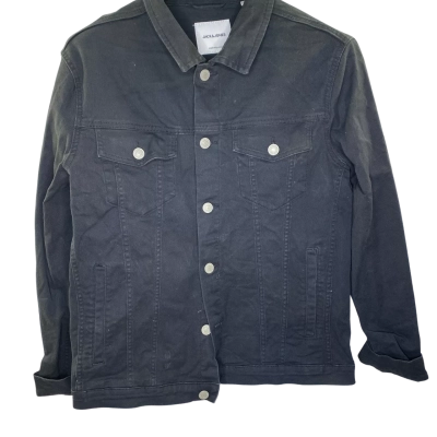 Jack & Jones Womens  Size XL Button Up Top Black  