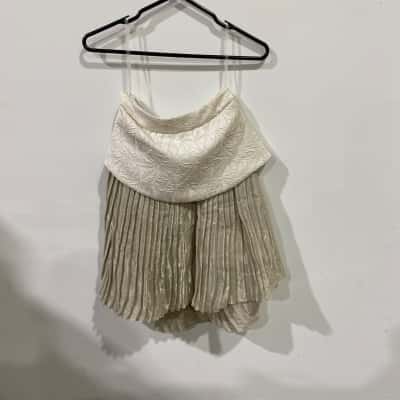 Asilio Beloved Of The Sun Skirt Womens  Size 8 Champagne / Cream 