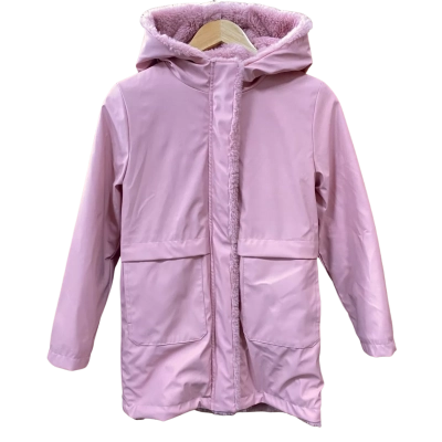 Country Road Kids Light Pink Faux-Fur Lined Rain Jacket Size 12