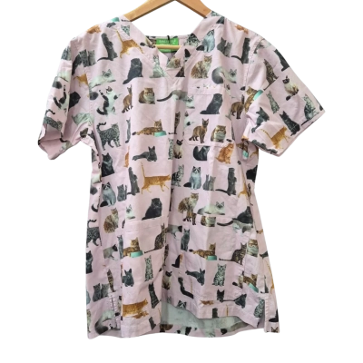 Dangerfield All The Cats Scrub Set Size M Pink BNWT