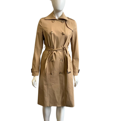Kookai Women's Size 40 Belted Trench Coat Brown 