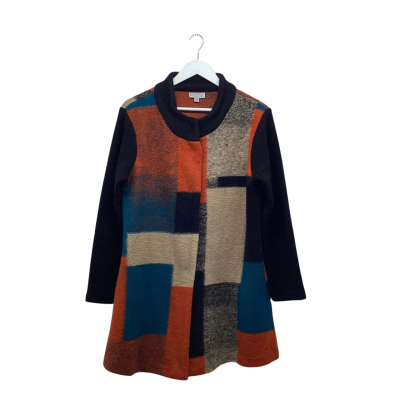 GITANE Size 12 Multicoloured Woollen Button Up Coat