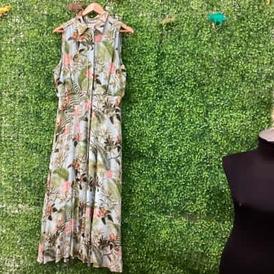 Witchery Womens  Size 10 Maxi Dress Floral / Green 