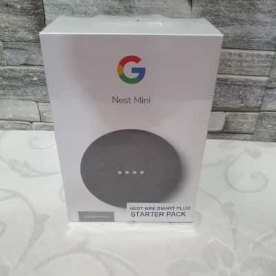 New Selaed Google Nest Mini 2nd Gen With & Genio Power Plug