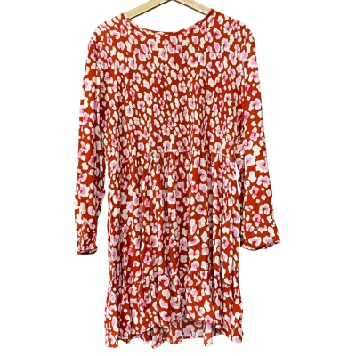 Mister Zimi Womens Size 14 Pink /Red Pattern Dress