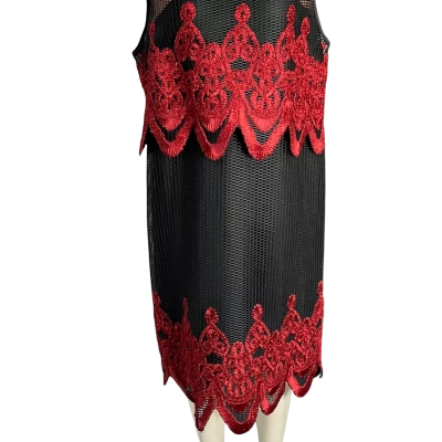Taking Shape Womens  Size 18 Sleeveless Dress Black / Red 