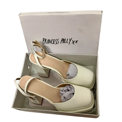 Princess Polly Women's Platform Heels Matte White 