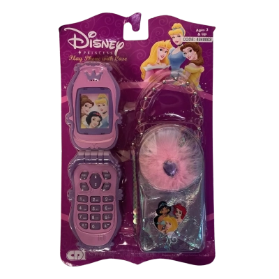 Vintage Disney princess play phone with case mint in box