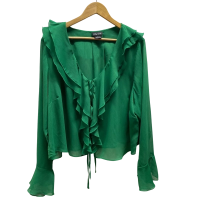 City Chic Womens Green Top Size L 