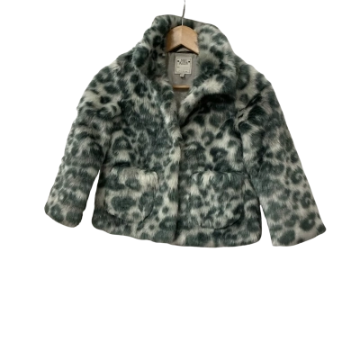 M & S Girls Size 6 Jacket Animal Print Faux Fur