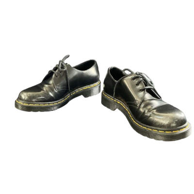 Dr Martens Womens Oxford ‘Silver rub off’ Size 38 Flats Black  / Silver 
