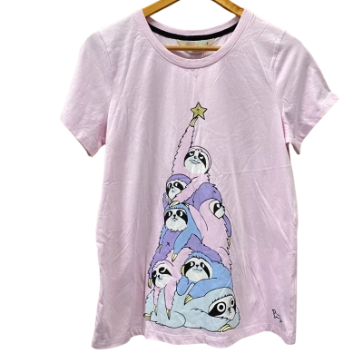 Peter Alexander Pink Sloth Christmas Pyjama Top Size S 
