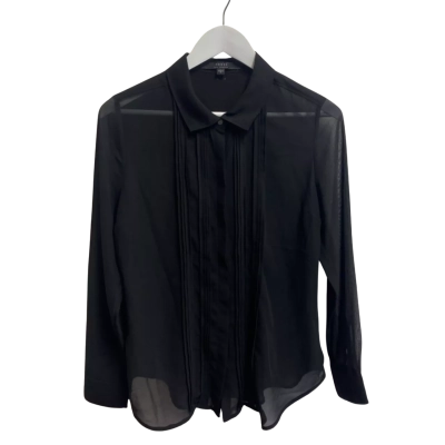 Guess Womens  Size M Long Sleeve Shirt Black  