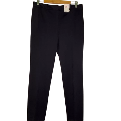 Jacqui-E Womens  Size 14 Straight Leg Pants Black  