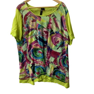 Taking Shape Womens  Size XL Short Sleeve Top MulticolouredC 
