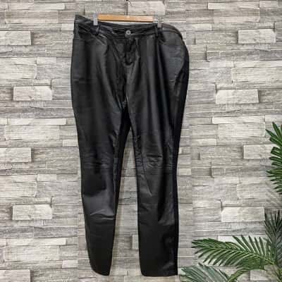 Grace Hill Womens  Size 16 Leather Pants Black  