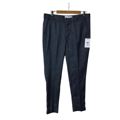 Yd. Mens Size 33 Steel Linen Blend Spyder Slim Tapered Dress Pants 