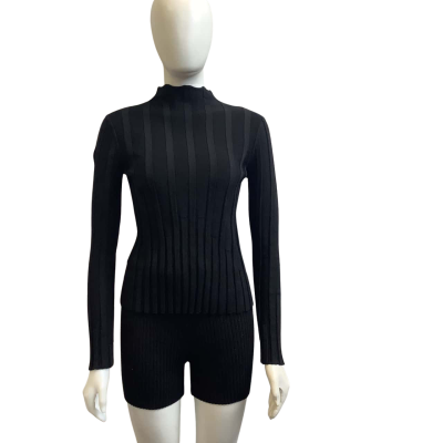 Country Road Womens  Size XS Long Sleeve Knit Top Black