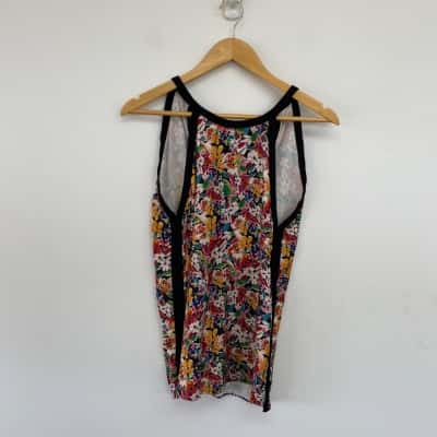Zara Colourful Floral Cami Top  Size XS