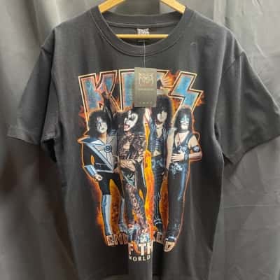  Rockvolution Mens Size L Kiss End Of The Road World Tour T-Shirt